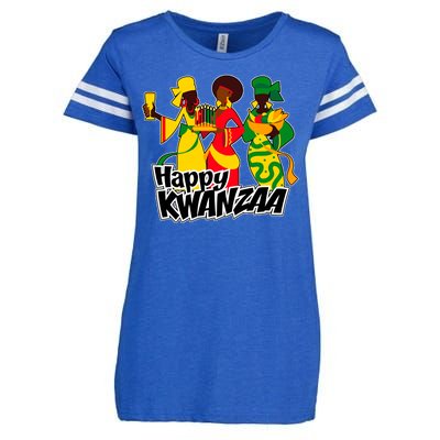 Happy Kwanzaa Celebration  Enza Ladies Jersey Football T-Shirt