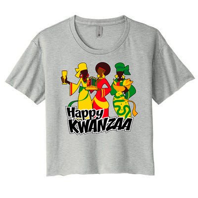 Happy Kwanzaa Celebration  Women's Crop Top Tee