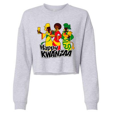 Happy Kwanzaa Celebration  Cropped Pullover Crew