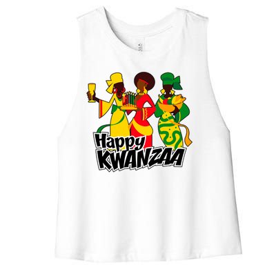 Happy Kwanzaa Celebration  Women's Racerback Cropped Tank