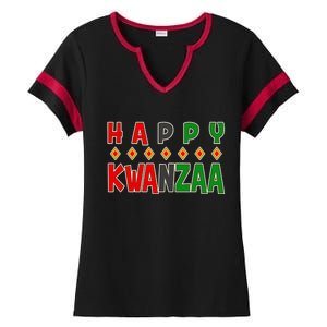 Happy Kwanzaa Holiday Ladies Halftime Notch Neck Tee