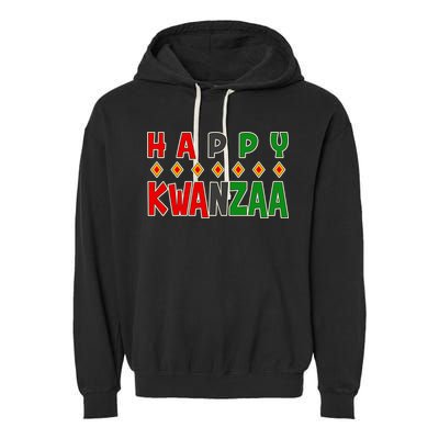 Happy Kwanzaa Holiday Garment-Dyed Fleece Hoodie