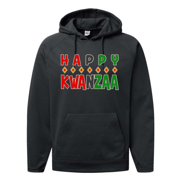 Happy Kwanzaa Holiday Performance Fleece Hoodie