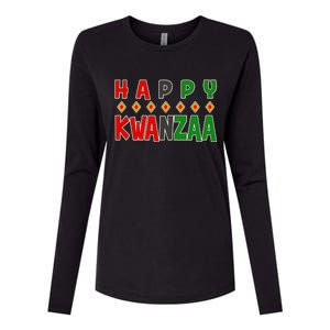 Happy Kwanzaa Holiday Womens Cotton Relaxed Long Sleeve T-Shirt