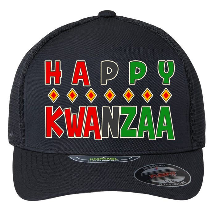 Happy Kwanzaa Holiday Flexfit Unipanel Trucker Cap