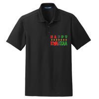 Happy Kwanzaa Holiday Dry Zone Grid Polo