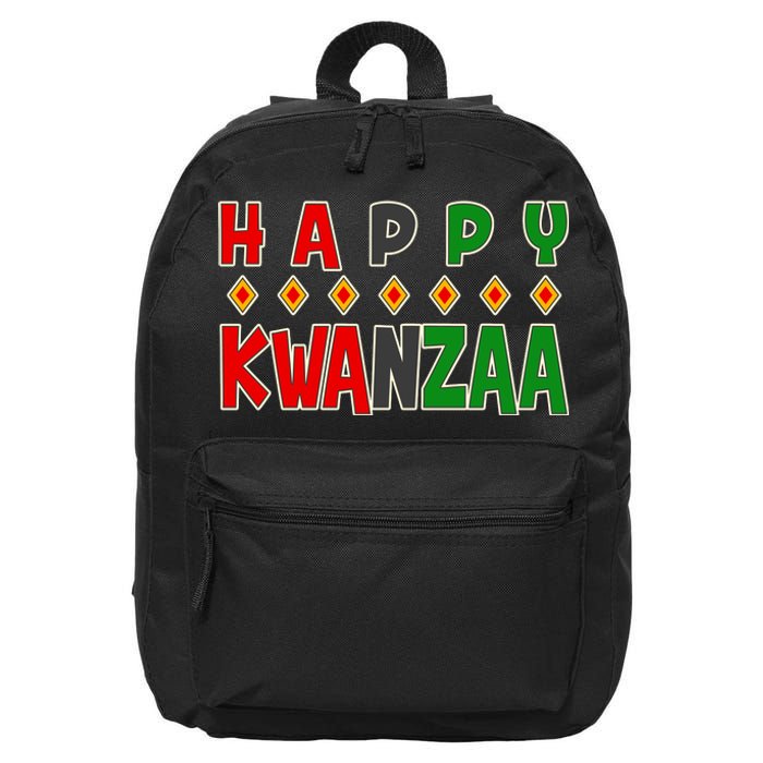 Happy Kwanzaa Holiday 16 in Basic Backpack