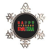 Happy Kwanzaa Holiday Metallic Star Ornament