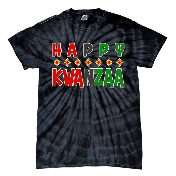 Happy Kwanzaa Holiday Tie-Dye T-Shirt