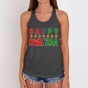 Happy Kwanzaa Holiday Women's Knotted Racerback Tank