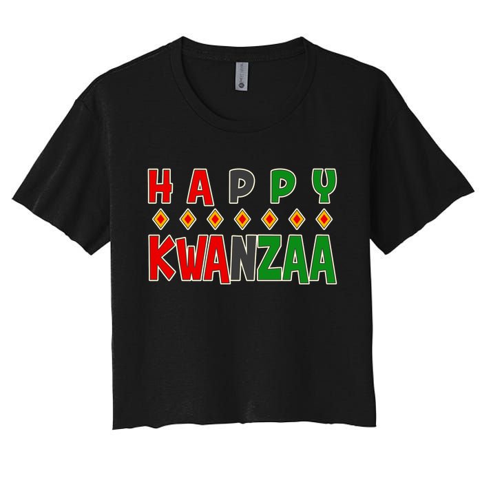 Happy Kwanzaa Holiday Women's Crop Top Tee