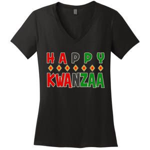 Happy Kwanzaa Holiday Women's V-Neck T-Shirt