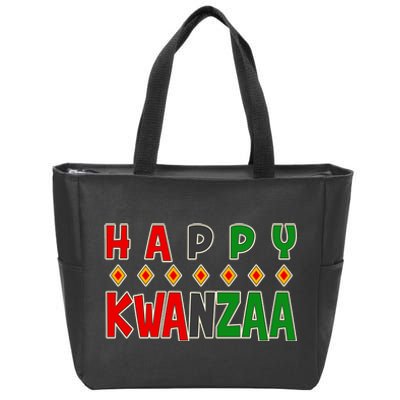 Happy Kwanzaa Holiday Zip Tote Bag