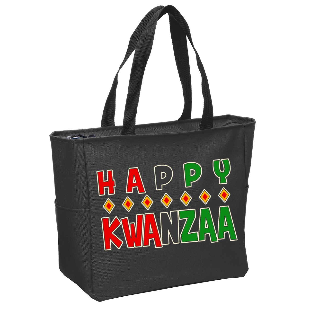 Happy Kwanzaa Holiday Zip Tote Bag