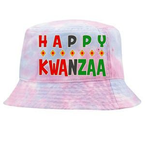 Happy Kwanzaa Holiday Tie-Dyed Bucket Hat