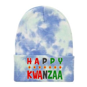 Happy Kwanzaa Holiday Tie Dye 12in Knit Beanie