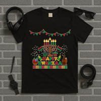Happy Kwanzaa Traditional Colors Kinara Candles T-Shirt