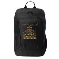 Happy Kwanzaa Traditional Colors Kinara Candles City Backpack