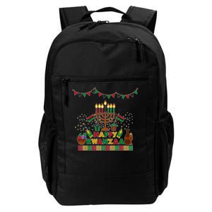 Happy Kwanzaa Traditional Colors Kinara Candles Daily Commute Backpack