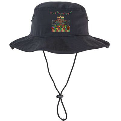 Happy Kwanzaa Traditional Colors Kinara Candles Legacy Cool Fit Booney Bucket Hat