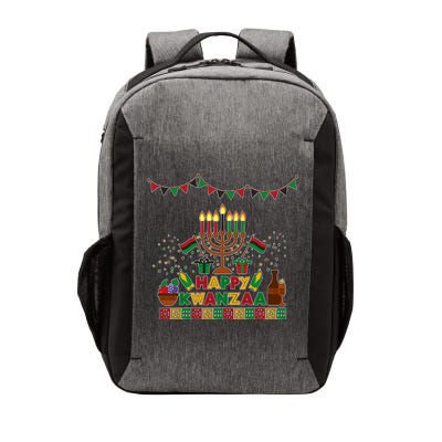 Happy Kwanzaa Traditional Colors Kinara Candles Vector Backpack