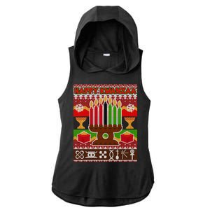 Happy Kwanzaa Ugly Sweater Ladies PosiCharge Tri-Blend Wicking Draft Hoodie Tank