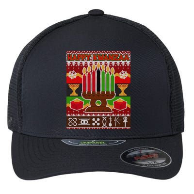 Happy Kwanzaa Ugly Sweater Flexfit Unipanel Trucker Cap