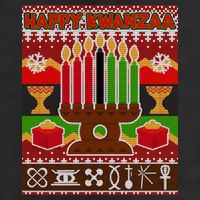 Happy Kwanzaa Ugly Sweater Adult Drive Performance Visor