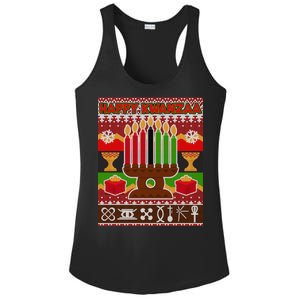 Happy Kwanzaa Ugly Sweater Ladies PosiCharge Competitor Racerback Tank