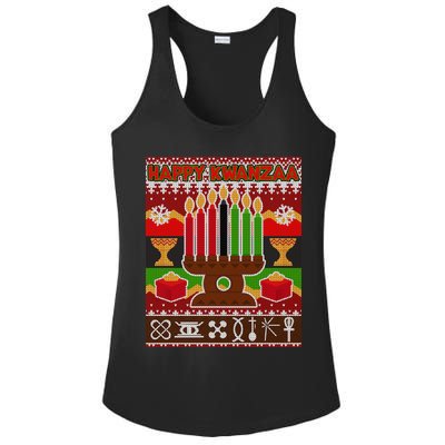 Happy Kwanzaa Ugly Sweater Ladies PosiCharge Competitor Racerback Tank