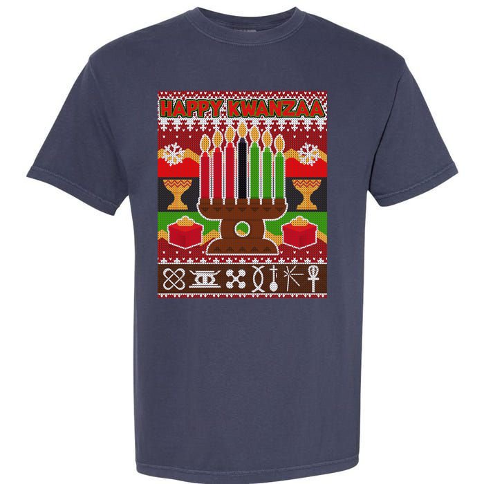 Happy Kwanzaa Ugly Sweater Garment-Dyed Heavyweight T-Shirt