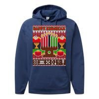 Happy Kwanzaa Ugly Sweater Performance Fleece Hoodie