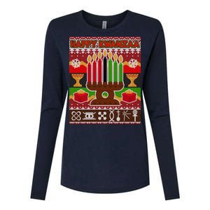 Happy Kwanzaa Ugly Sweater Womens Cotton Relaxed Long Sleeve T-Shirt