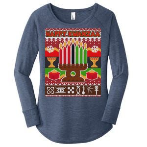 Happy Kwanzaa Ugly Sweater Women's Perfect Tri Tunic Long Sleeve Shirt