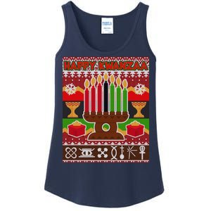 Happy Kwanzaa Ugly Sweater Ladies Essential Tank