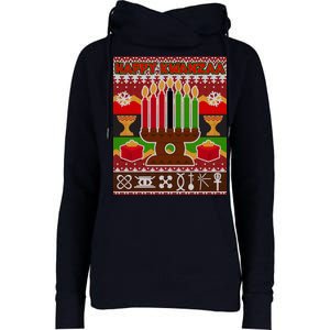 Happy Kwanzaa Ugly Sweater Womens Funnel Neck Pullover Hood