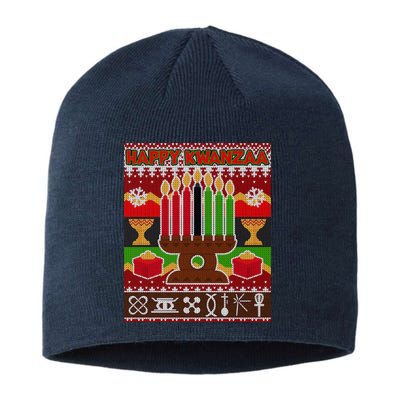 Happy Kwanzaa Ugly Sweater Sustainable Beanie