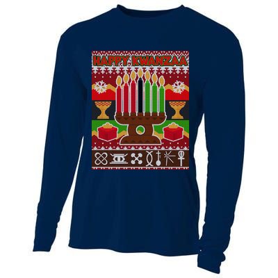 Happy Kwanzaa Ugly Sweater Cooling Performance Long Sleeve Crew