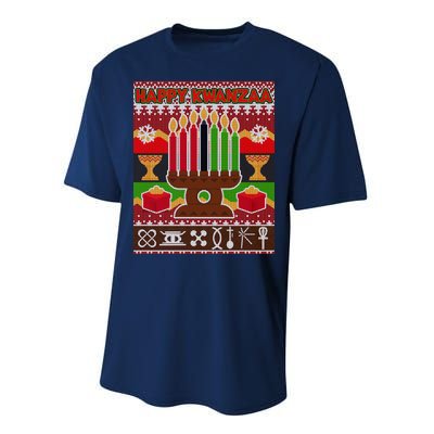 Happy Kwanzaa Ugly Sweater Performance Sprint T-Shirt