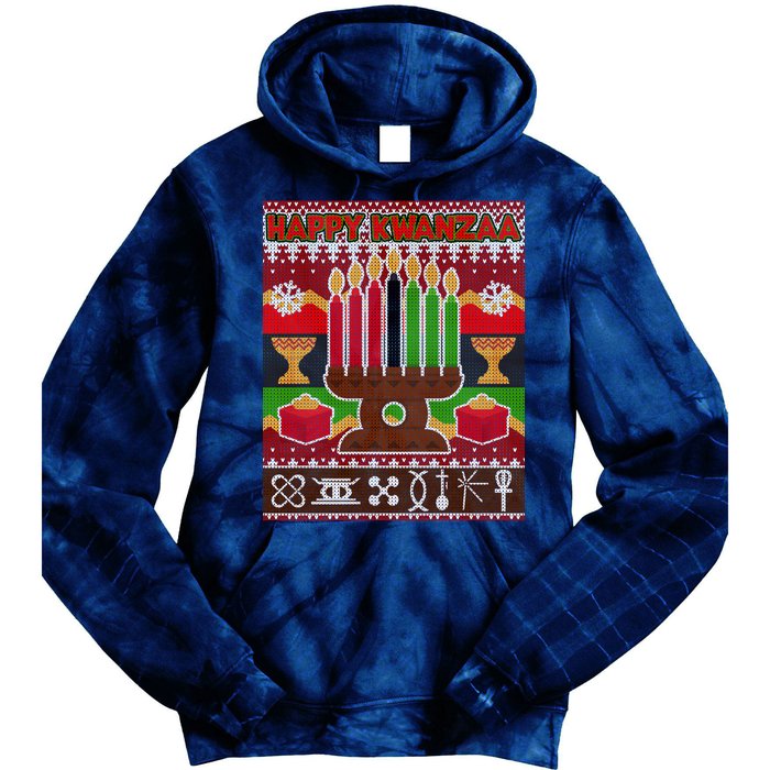 Happy Kwanzaa Ugly Sweater Tie Dye Hoodie