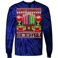 Happy Kwanzaa Ugly Sweater Tie-Dye Long Sleeve Shirt