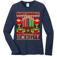 Happy Kwanzaa Ugly Sweater Ladies Long Sleeve Shirt