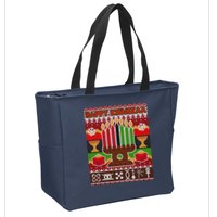 Happy Kwanzaa Ugly Sweater Zip Tote Bag