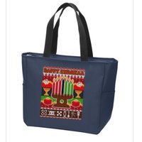 Happy Kwanzaa Ugly Sweater Zip Tote Bag