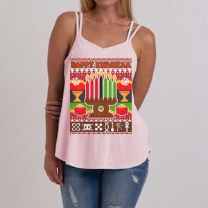 Happy Kwanzaa Ugly Sweater Women's Strappy Tank