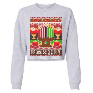 Happy Kwanzaa Ugly Sweater Cropped Pullover Crew