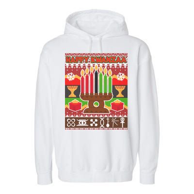 Happy Kwanzaa Ugly Sweater Garment-Dyed Fleece Hoodie