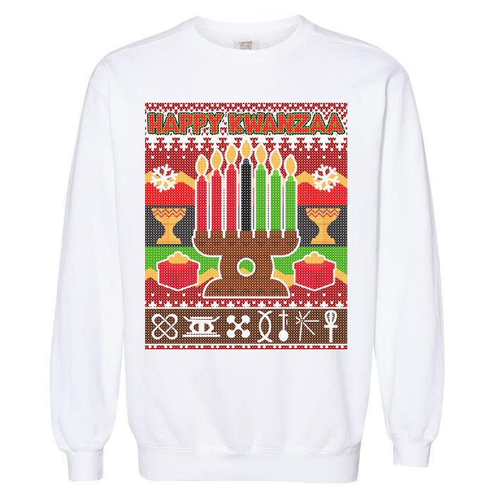 Happy Kwanzaa Ugly Sweater Garment-Dyed Sweatshirt