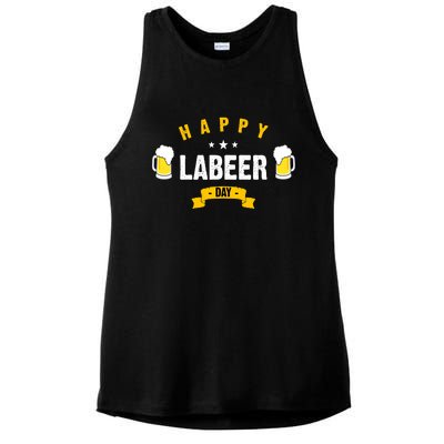 Happy Labeer Day Ladies PosiCharge Tri-Blend Wicking Tank