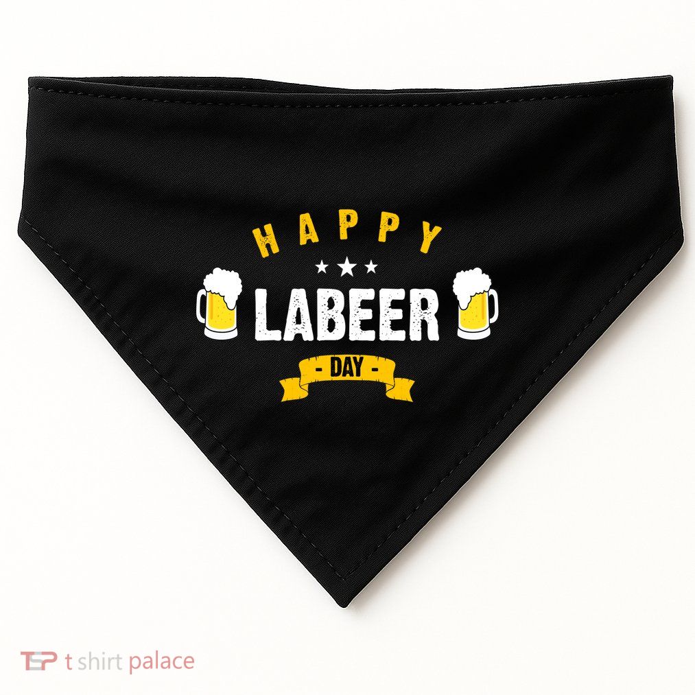 Happy Labeer Day USA-Made Doggie Bandana